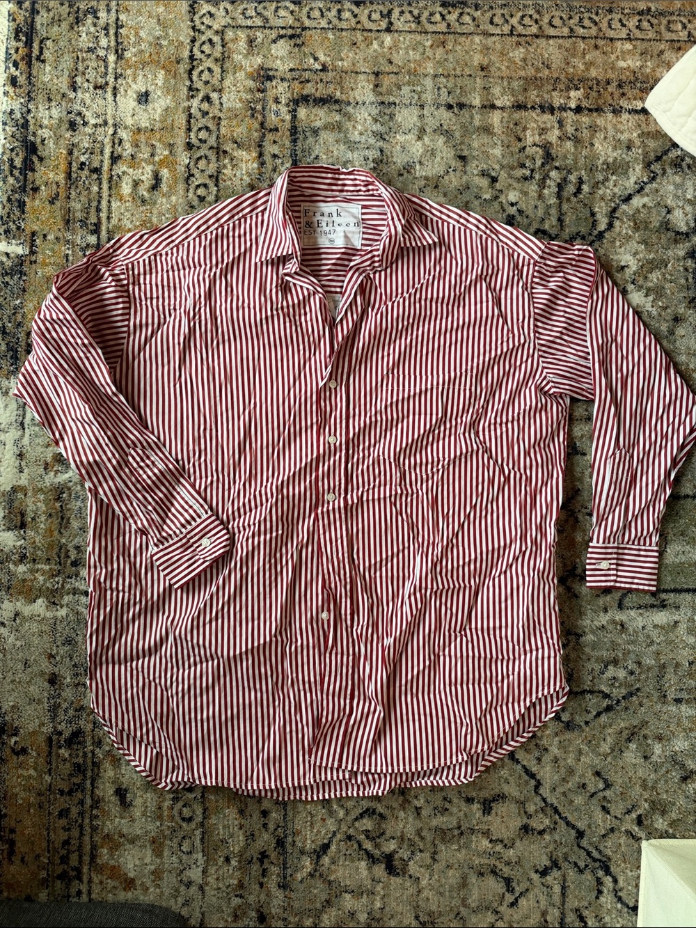 NWOT Frank & Eileen Red Stripe Button-Down Shirt